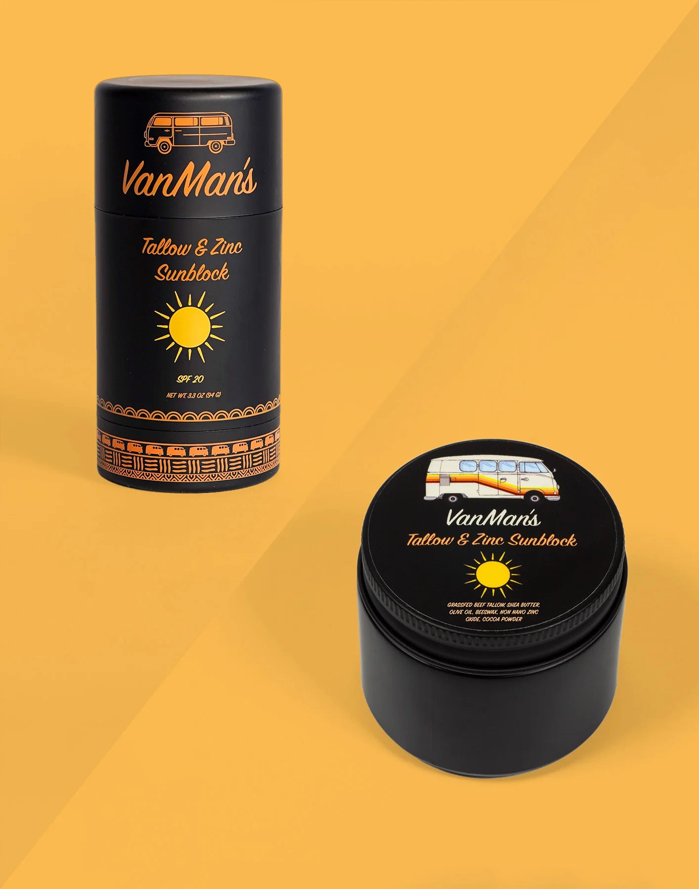 VanMan's Tallow & Zinc Sunscreen - 2 oz  