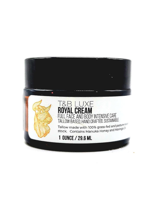 T&B LUXE Royal Whipped Tallow Skincream with Manuka Honey, Essential Oils, 1 Oz